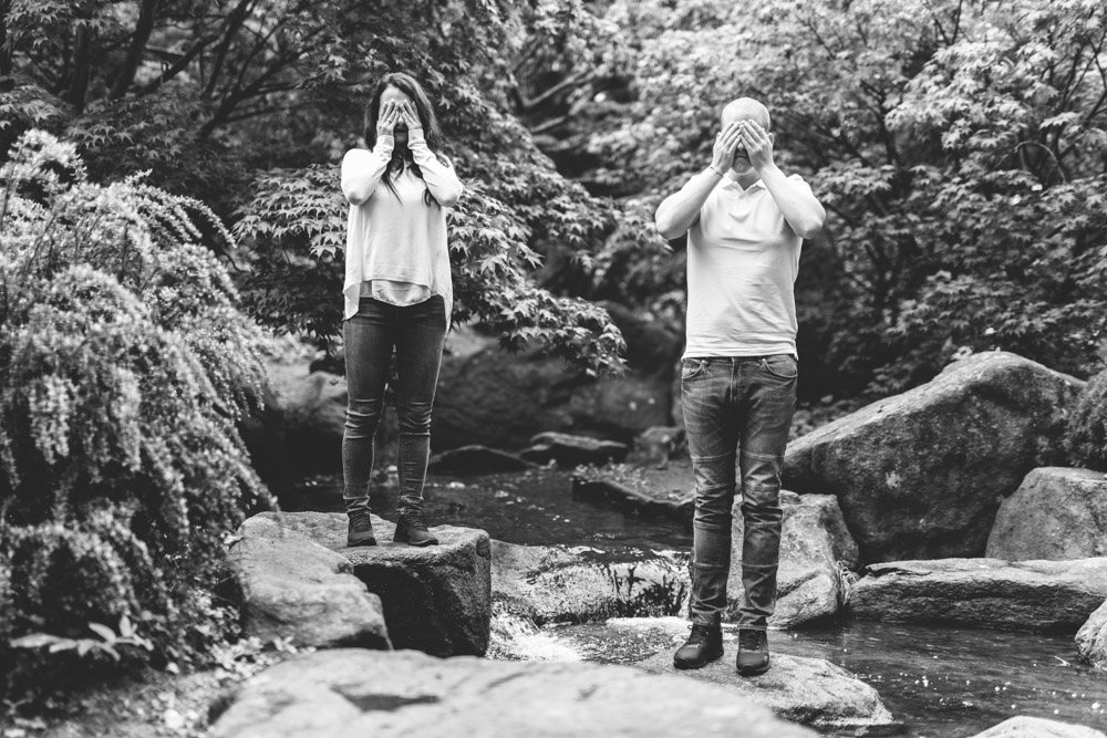 Paarshooting in Planten und Blomen am Wasserfall
